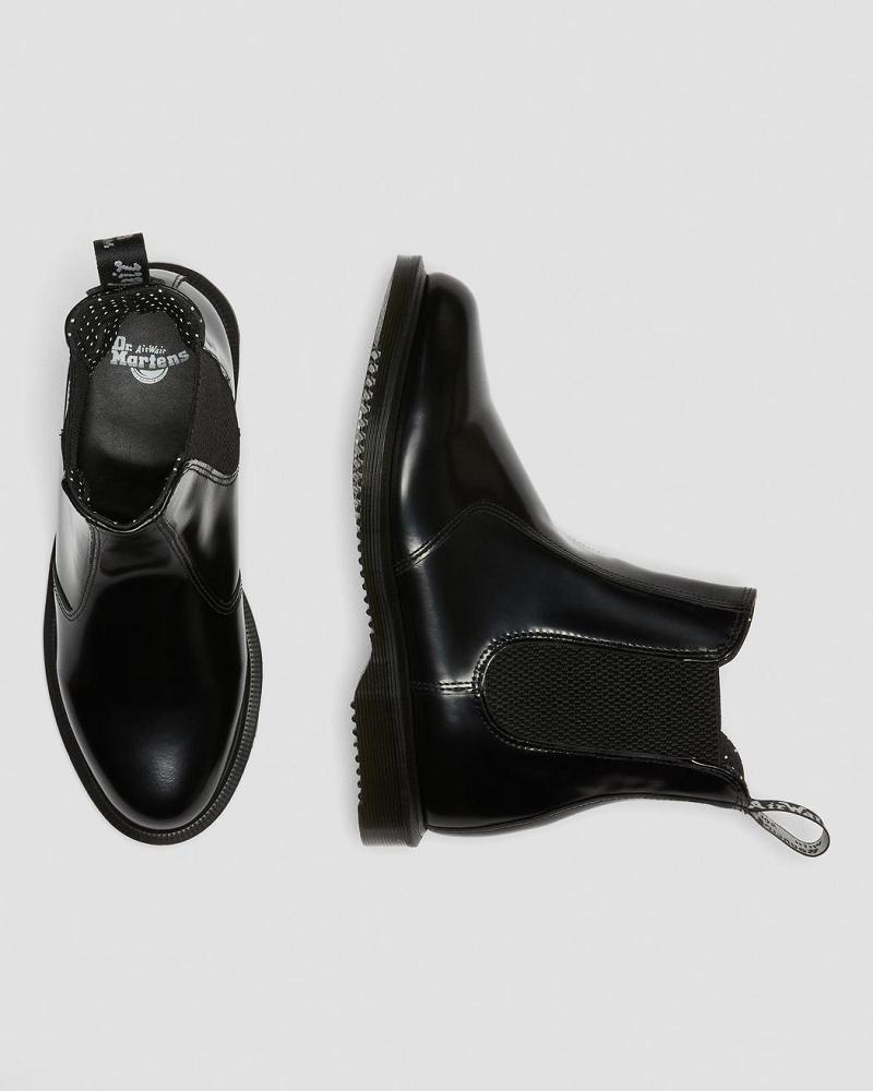 Dr Martens Flora Smooth Lær Ankelstøvletter Dame Svarte | Norge 705PJJ